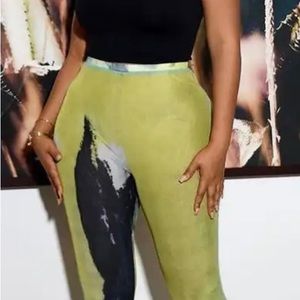 (New) Contrast color waist trousers